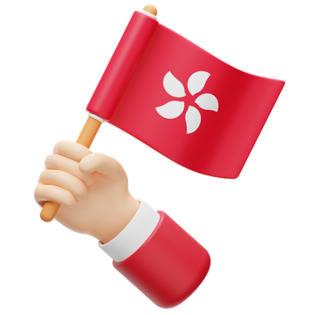 Hong Kong Flag  3D Icon