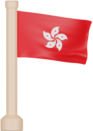 Hong Kong Flag 3D Icon