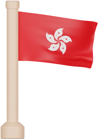 Hong Kong Flag 3D Icon