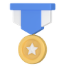 honor badge 3d illustration
