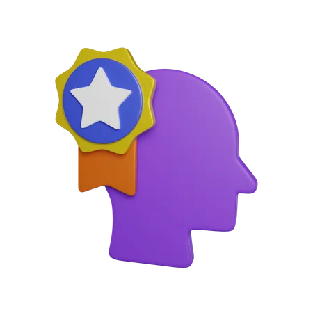 Badge Head 3 D Icon 3D Icon