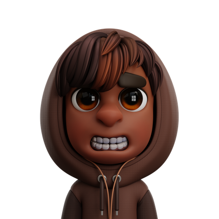 Hoodie Boy  3D Icon