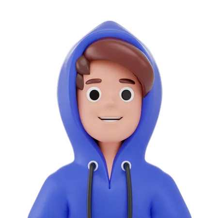 Kapuzenpullover Mann  3D Icon