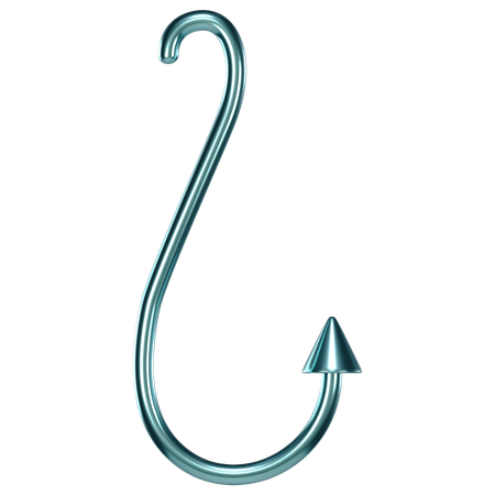 Hook Shape Arrow  3D Icon