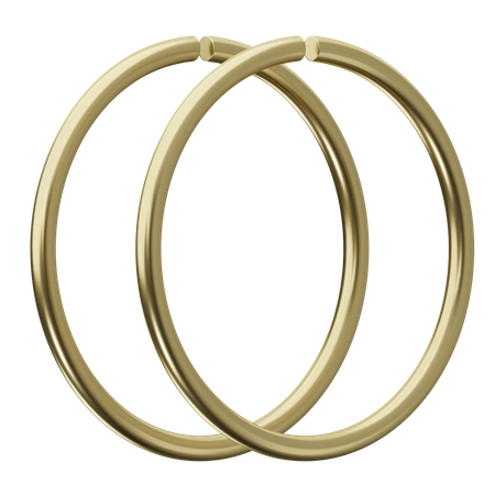 Hoop Earrings  3D Icon