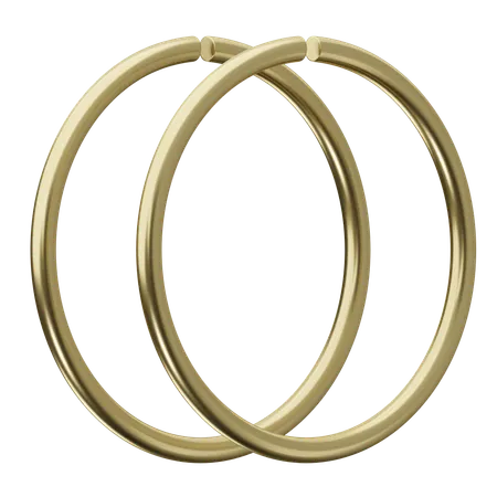 Hoop Earrings  3D Icon