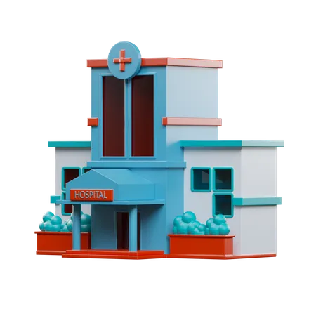 Hôpital  3D Illustration