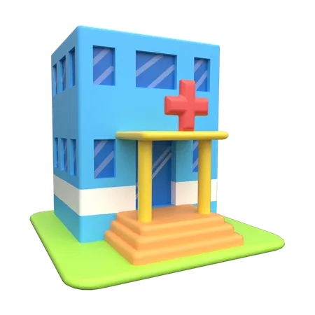 Hôpital  3D Illustration