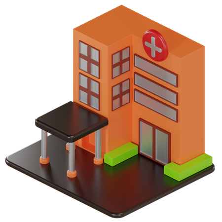 Hôpital  3D Illustration