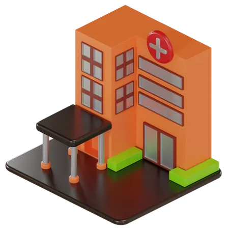 Hôpital  3D Illustration