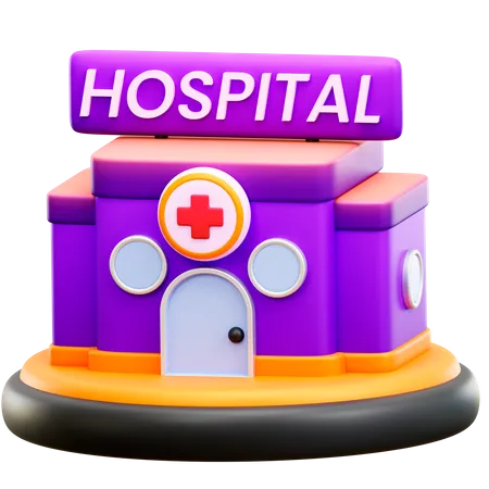 Hôpital  3D Illustration