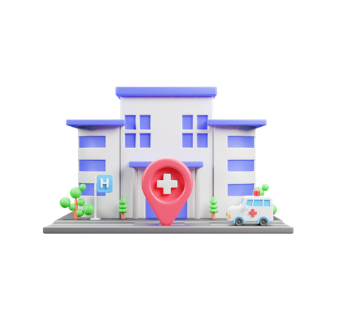 Emplacement de l'hôpital  3D Icon