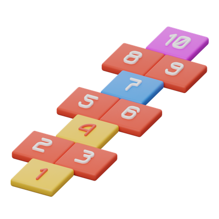 Hopscotch grid  3D Icon