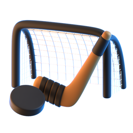 Hockey no gelo  3D Icon