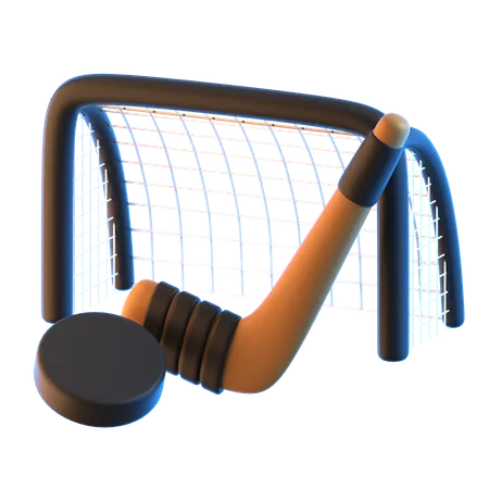 Hockey no gelo  3D Icon