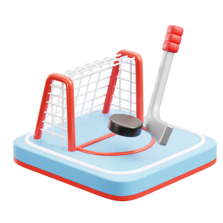 Hockey no gelo  3D Icon