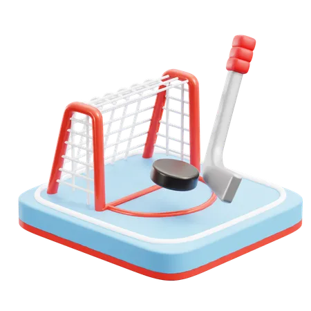 Hockey no gelo  3D Icon