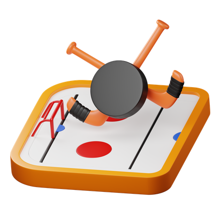 Hockey no gelo  3D Icon