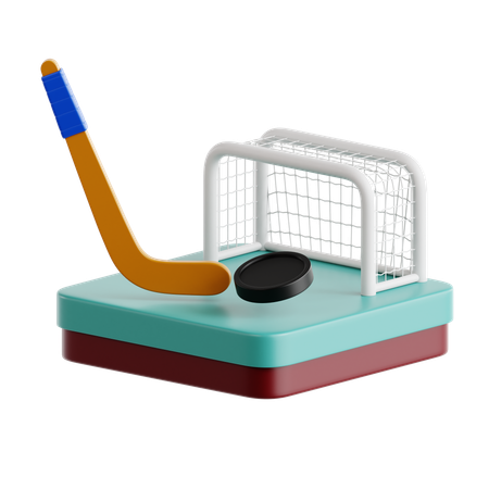 Hockey no gelo  3D Icon