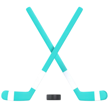 Hockey no gelo  3D Illustration