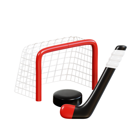 Hockey no gelo  3D Icon