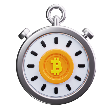 Tiempo bitcoin  3D Icon