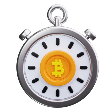 Tiempo bitcoin  3D Icon