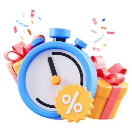 Hora da festa de compras  3D Icon