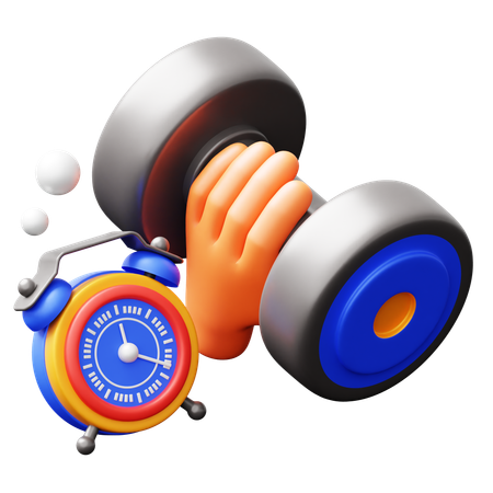 Tiempo de gimnasio  3D Icon