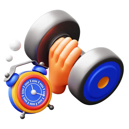 Tiempo de gimnasio  3D Icon