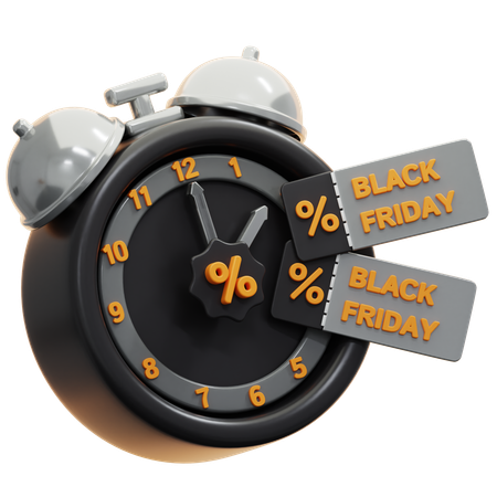 Hora de rebajas del viernes negro  3D Icon