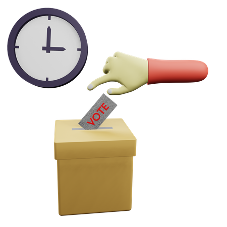 Hora da votação  3D Icon