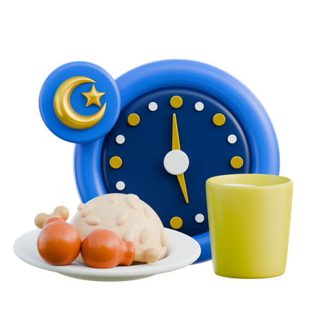 Hora del iftar  3D Icon