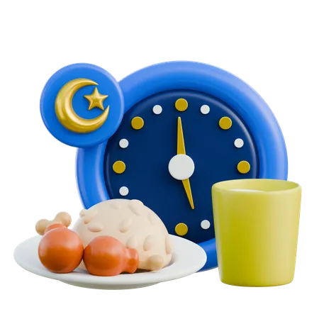 Hora del iftar  3D Icon