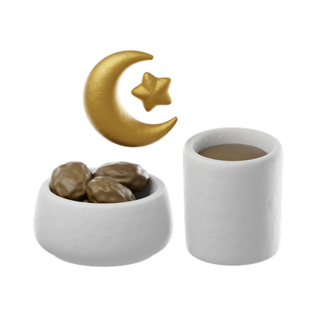 Hora del iftar  3D Icon