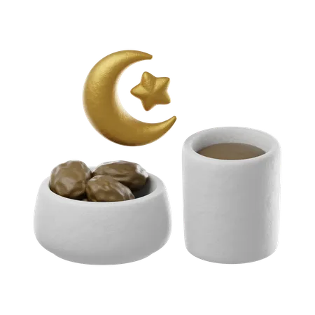 Hora del iftar  3D Icon