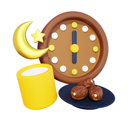 Hora del iftar  3D Icon