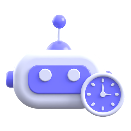 Hora do robô  3D Icon