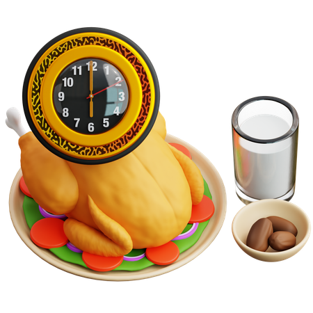 Hora del iftar  3D Icon