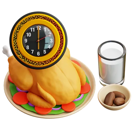 Hora del iftar  3D Icon