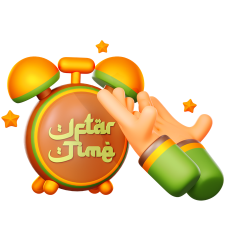 Hora del iftar  3D Icon