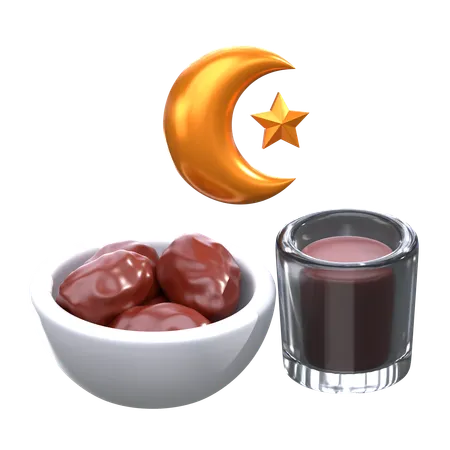 Hora del iftar  3D Icon