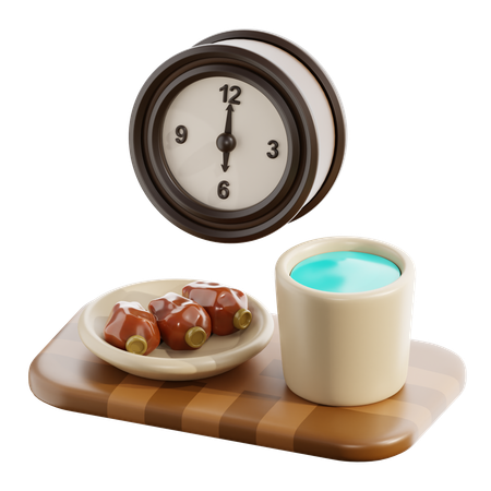 Hora del iftar  3D Icon