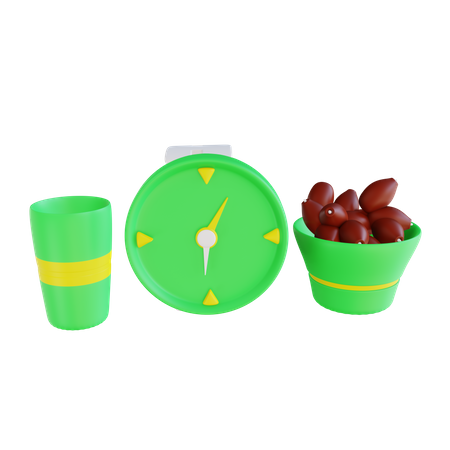 Hora del iftar  3D Illustration