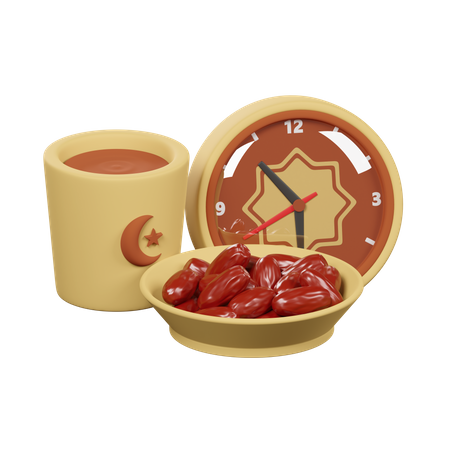 Hora del iftar  3D Icon