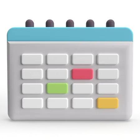 Calendrier  3D Icon