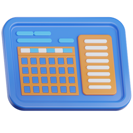 Calendrier  3D Icon