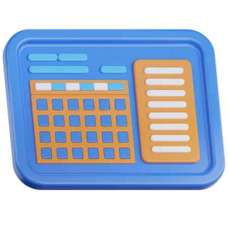 Calendrier  3D Icon