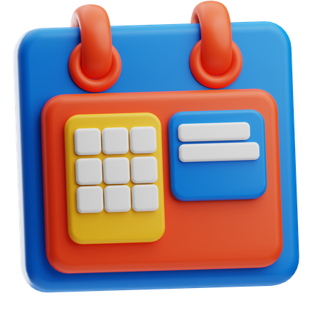 Calendrier  3D Icon