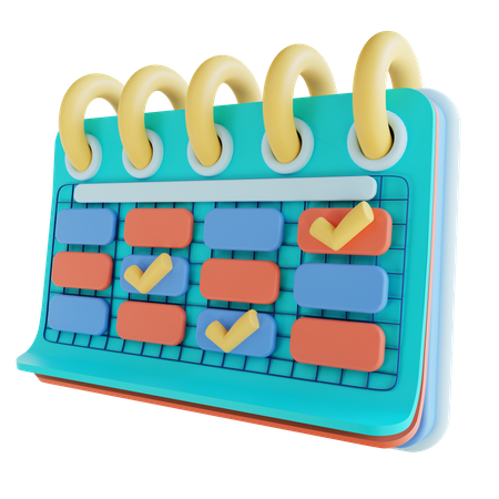 Calendrier des affaires  3D Icon